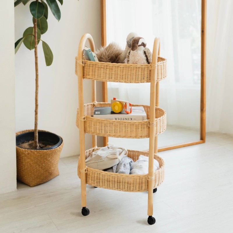 Rattan Craft Trolley