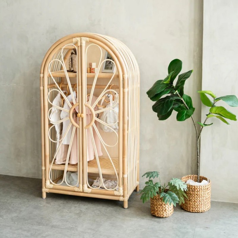 Rattan Kids Wardrobe