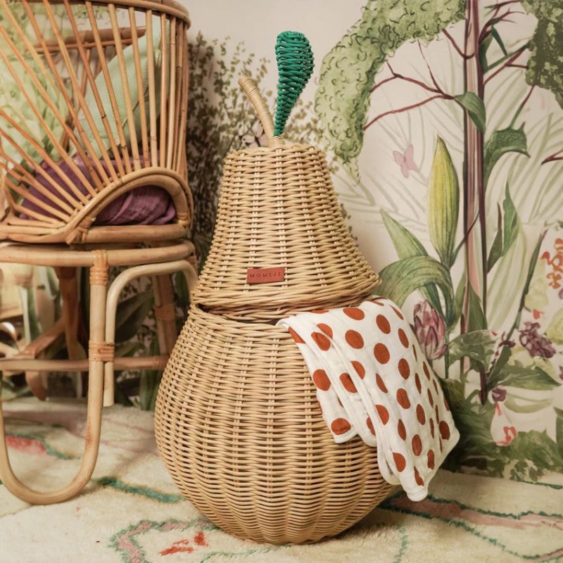 Pear Rattan Basket