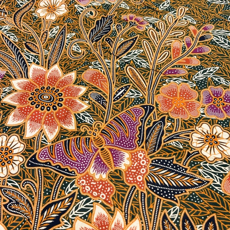 The Butterfly Flowers Panel - Green